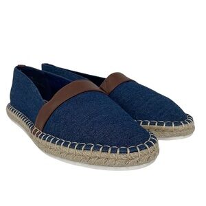 St. John’s Bay Loafers Shoes Flats Espadrille NWT Blue Brown Size 11 Medium NWT